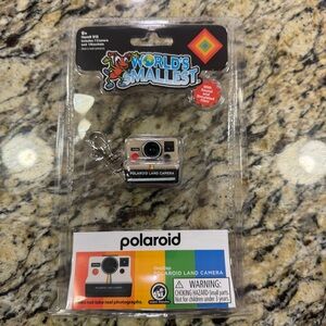 Polaroid Black and Silver Camera Keychain